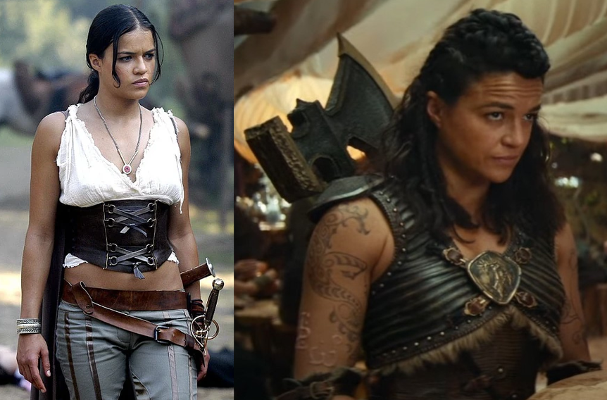 Michelle Rodriguez' character design in BloodRayne and Honor Among Thieves